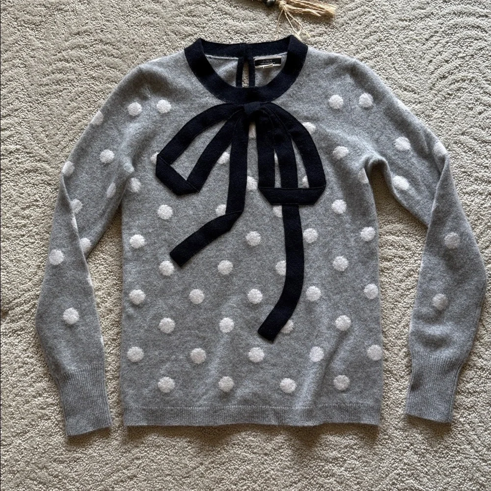 J. Crew Polka Dot Cashmere Sweater XXS - Picture 10 of 14